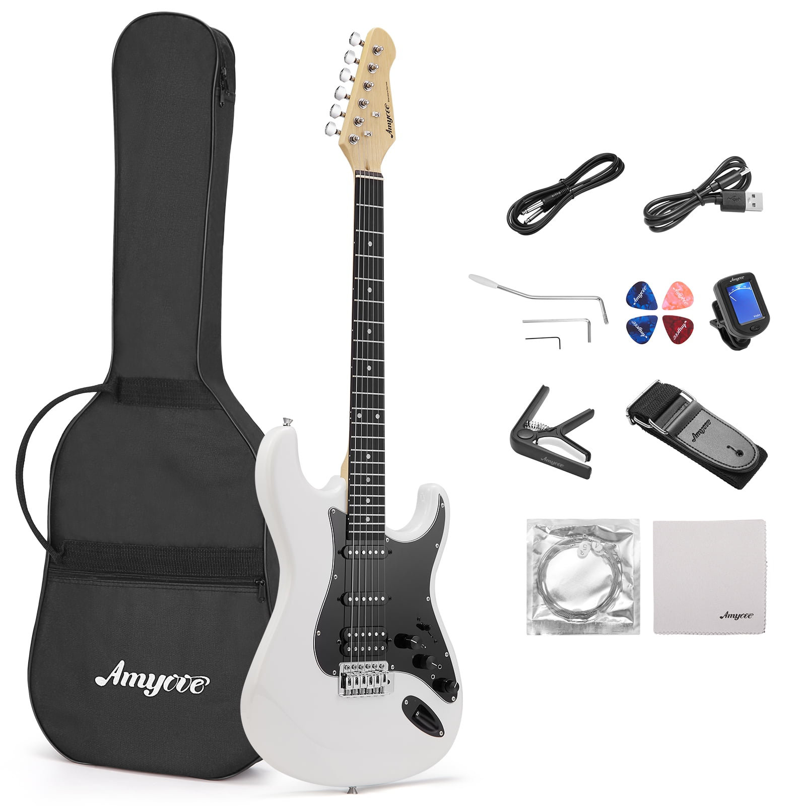 Belleze 39" Electric Guitar Kit, 30 Single and Double Effectors, with